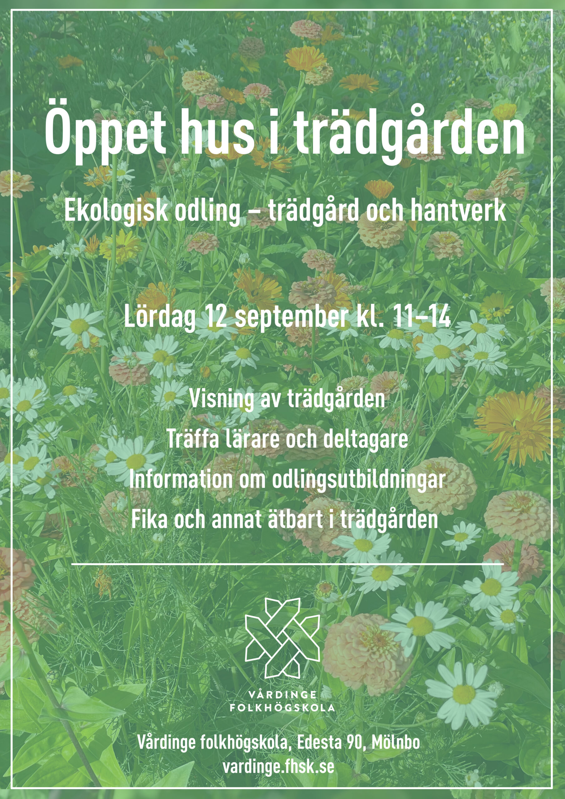 Öppet hus 26 BIld på välkomstaffisch till Öppet hus.